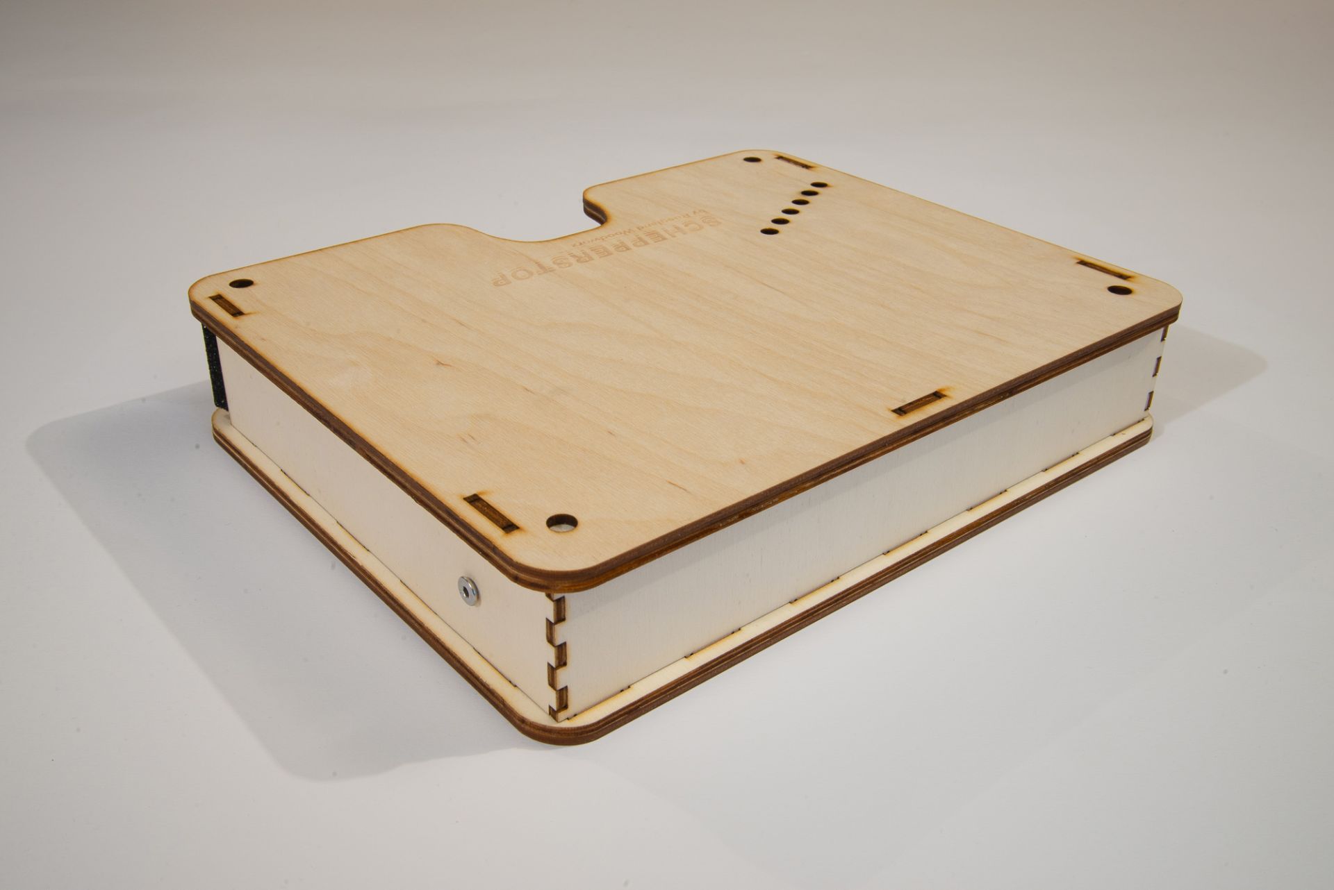Schepperstop Tellerbox DIY von hinten links